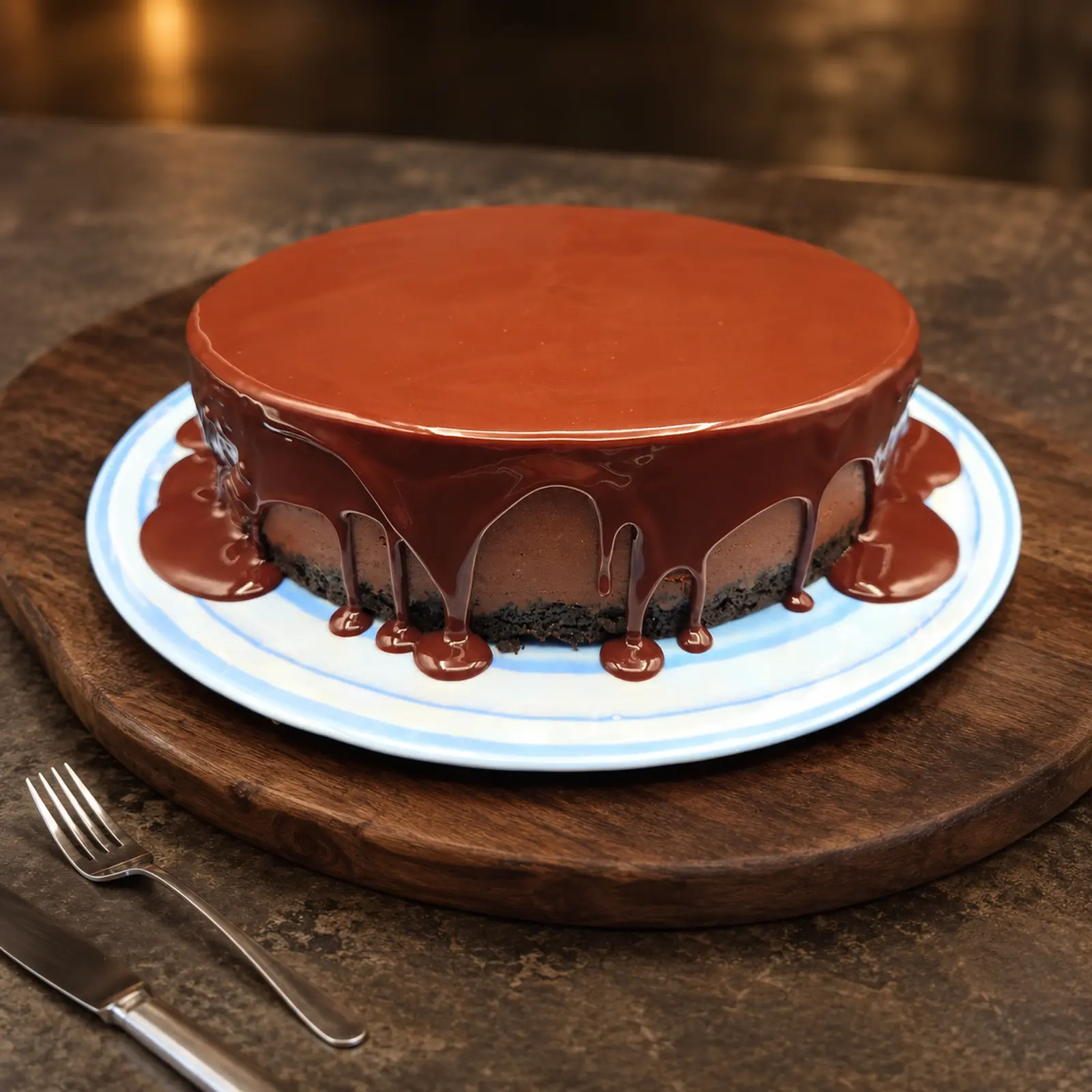 sandy maries chocolate cheesecake closeup